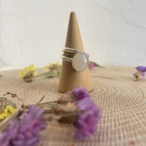 Anillo de plata ecológica 925 y piedra de luna