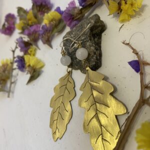 Pendientes de hoja de roble